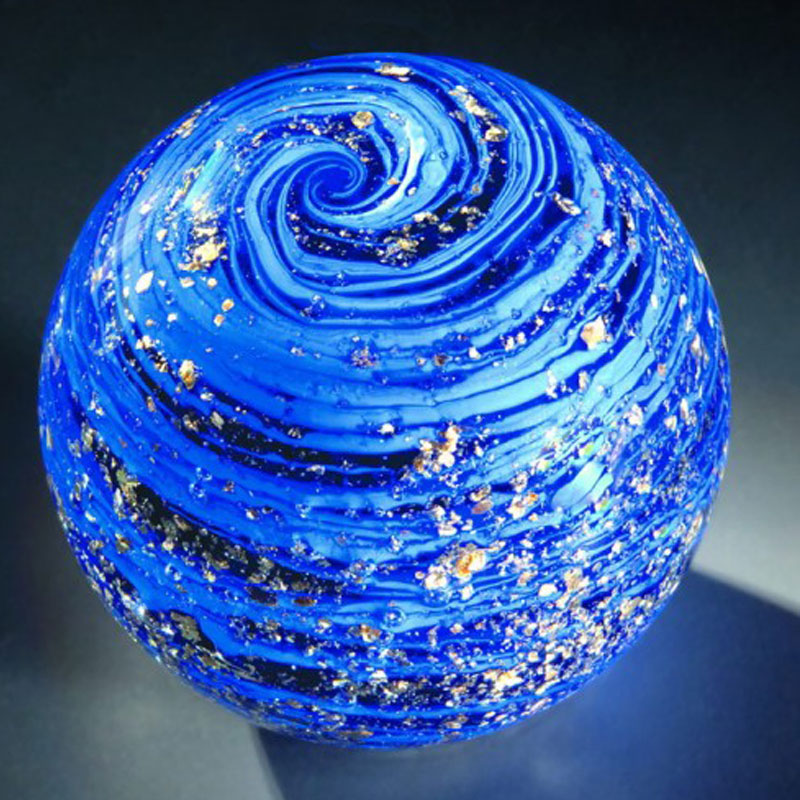 Kristallglas Deko Kugel MagicBlue ein ausgefallenes Geschenk