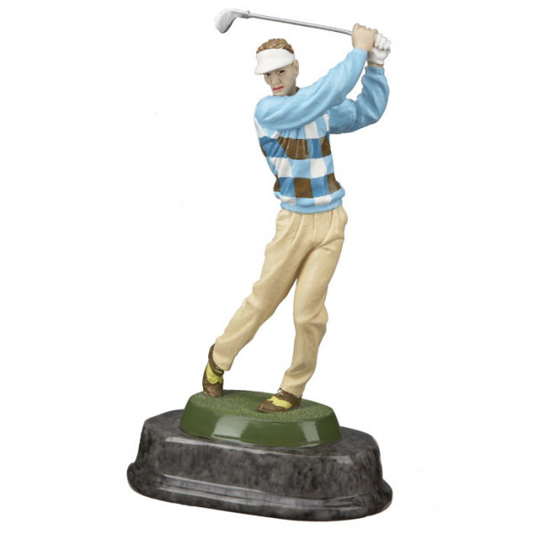 Hochwertige bemalte Golf Figur Herren