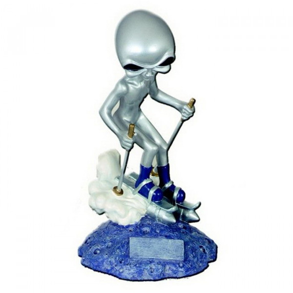 Figur Alien Ski Laufen Abfahrt Wintersport Vereinspokal Trophy