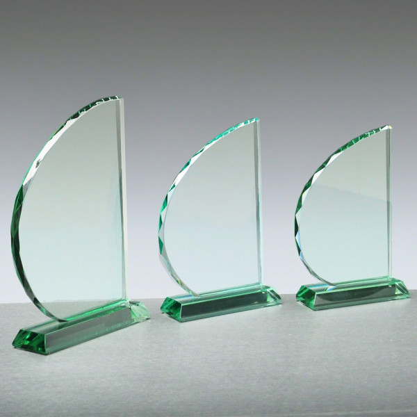 Glastrophäe Segelschiff