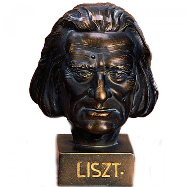 Figur Kopf Liszt Edles Bronzedesign Trophäe