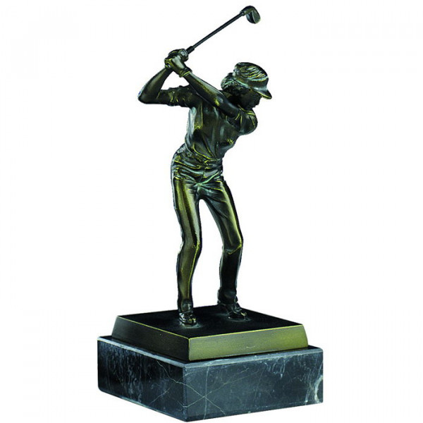 Sport Figur Mini Golf Damen Siegespokal Ehrung Edles