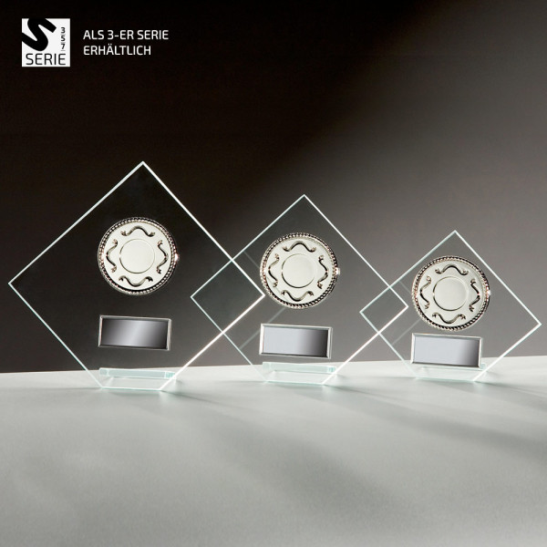 Glas Pokale Trophäe - Raute Emblem