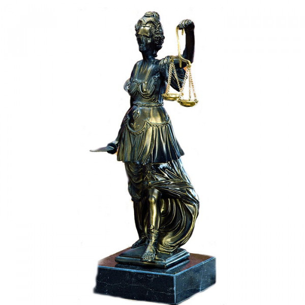 Außergewöhnliche Figur Justitia Antikes Rom Mythologie Jura Recht