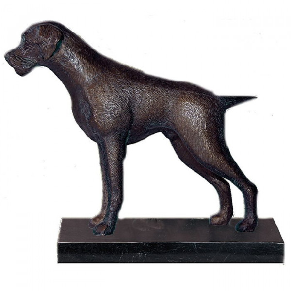 Anmutige Figur Hund Deutsch Drahthaar Wachhund Trophäe Pokal