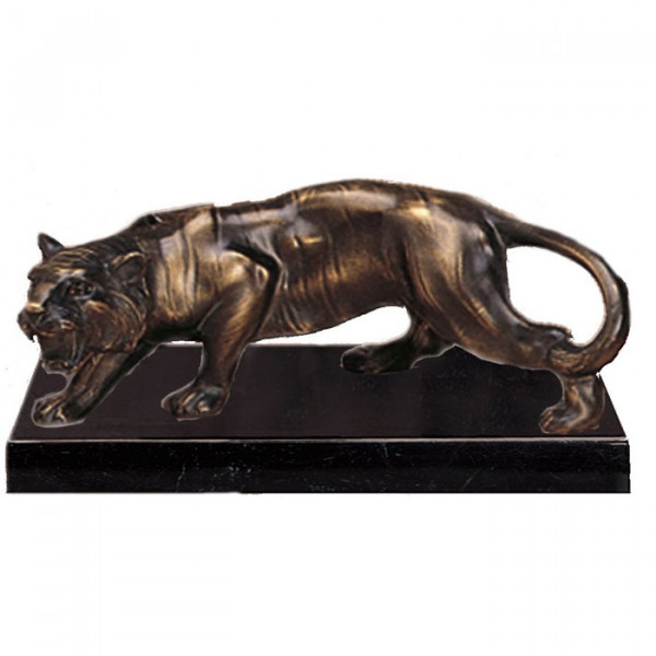 Edle Bronzeoptik Figur Tiger Raubkatze Tierpokal Trophäe