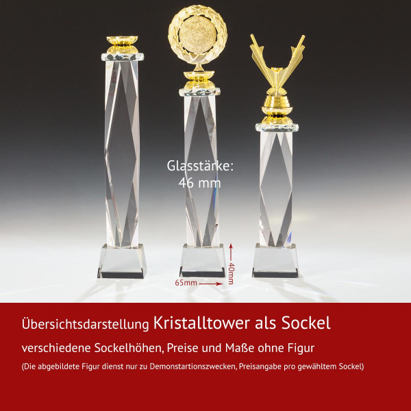 Kristallglas Tower Sockel / Standfuß