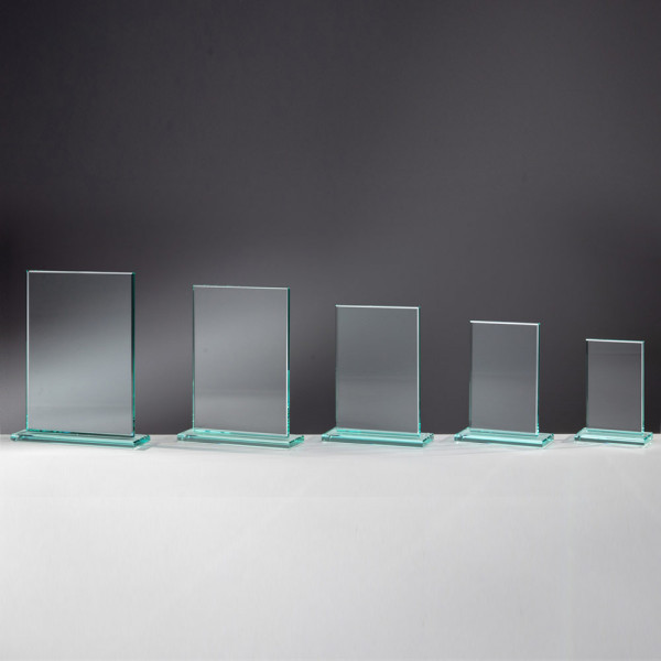 Glastrophäe Rechteck Clear