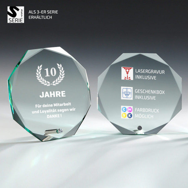 Jadeglas Trophäe "Oktaguno"