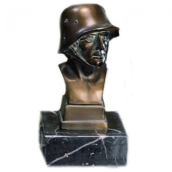 Hochwertige Figur Büste Soldat Kämpfer Veteran Ehrung Bronzedesign