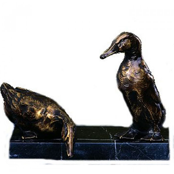 Elegante Figur Ente Erpel Paar Duck Vereinspreis Trophäe