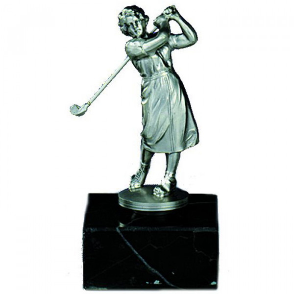 Figur Mini Golf Damen Silberoptik