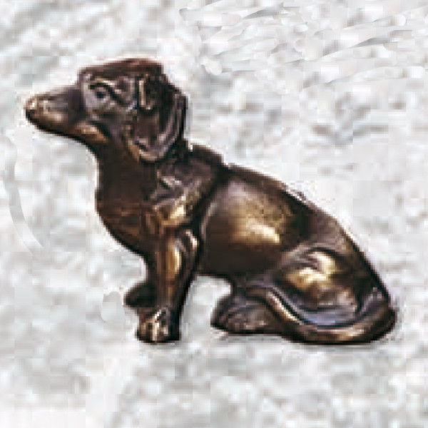 Figur Dackel Sitzend Hund Vereinstrophäe Pokal