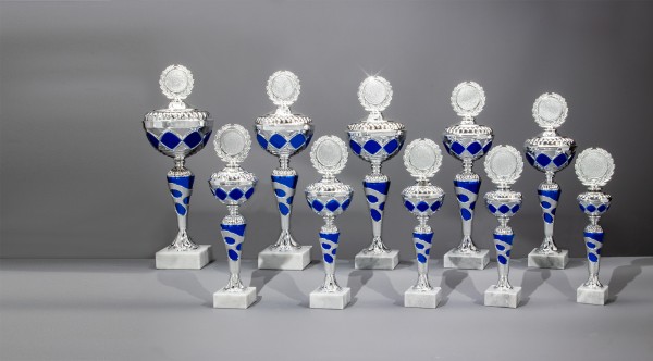 Pokalserie LARA – Eleganz in Silber und Blau
