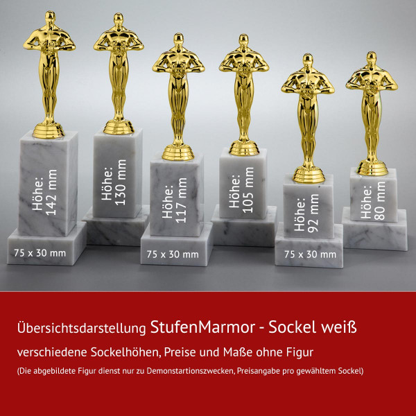 Stufenmarmor-Sockel / Standfuß weiß