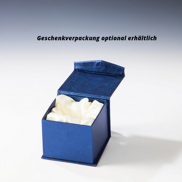 Kristallglas Weltkugel blau