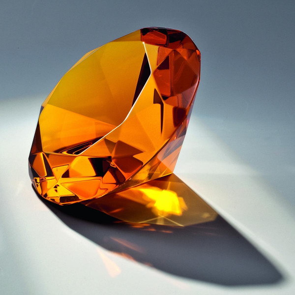 Kristallglas Diamant "Orange Diamond"