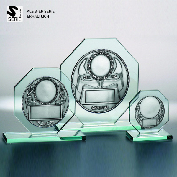 Klassisches Glas Glas Trophäe PräGold Gilbert