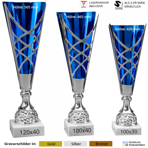 Pokal Blue Silver Cup James