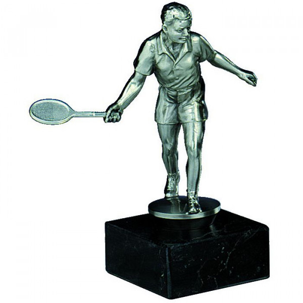 Sport Figur Squash Verein Herren Trophy Silberoptik