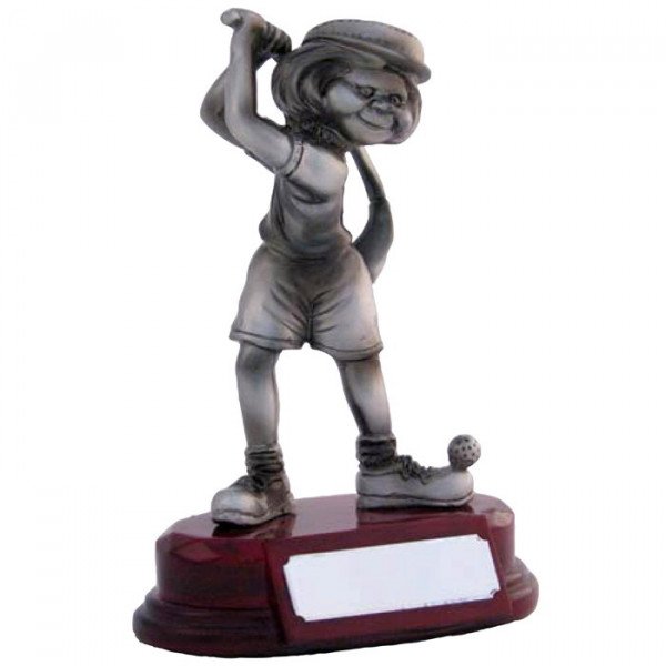 Cartoon Figur Golf Pokal Damen