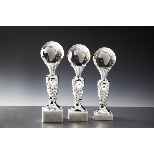Weltkugel klar EmblemNoblesseglas Trophäe Liza