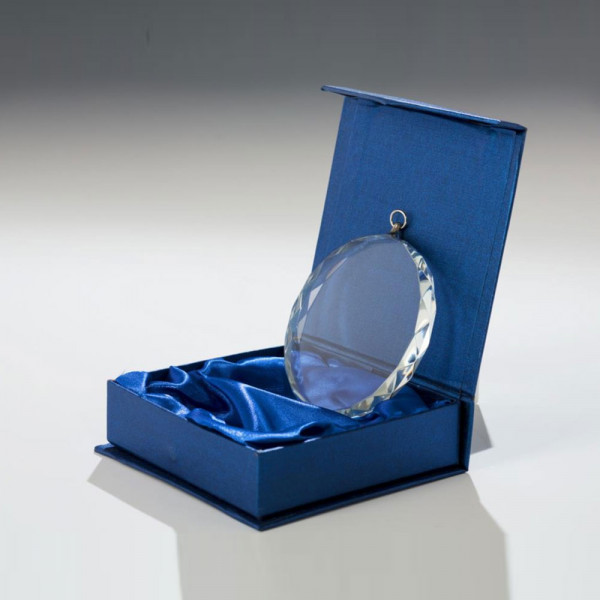 Glasmedaille Peggy mit Band