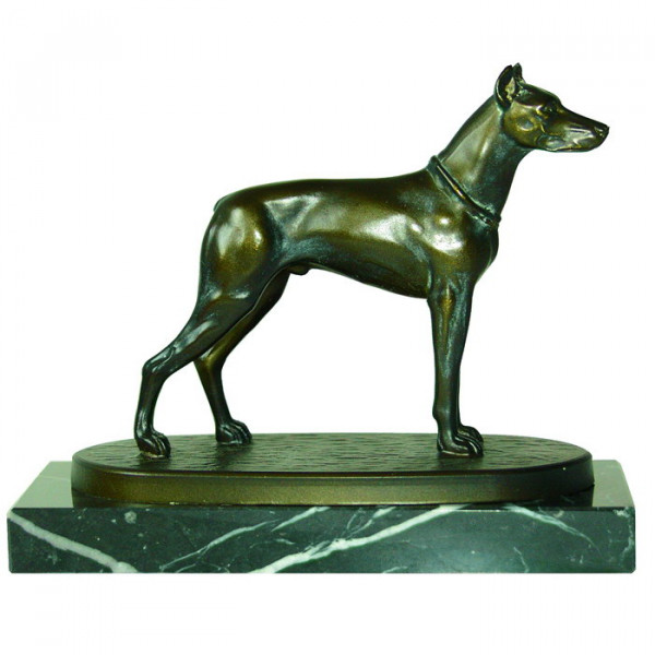 Hochwertige Figur Dobermann Hund Vereinstrophäe