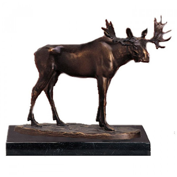 Figur Hirsch Geweih Bronzeoptik