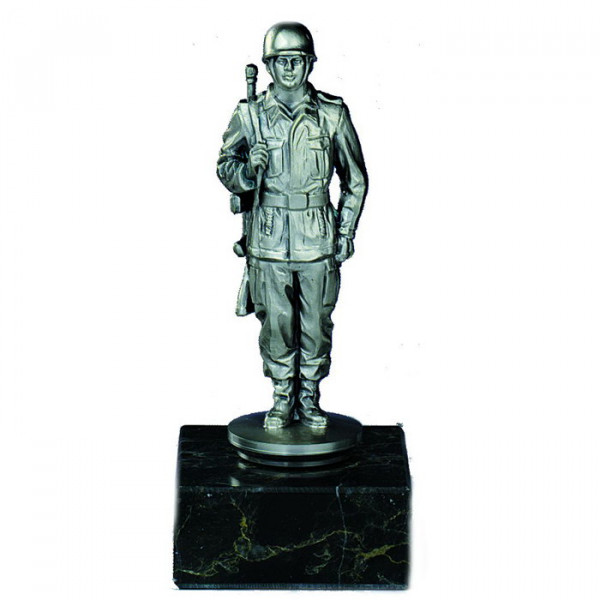 Figur Soldat Edle Silberoptik Ehrung Veteran Trophäe