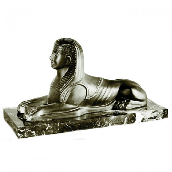 Figur Sphinx Von Gizeh Ägypten Edle Metalloptik