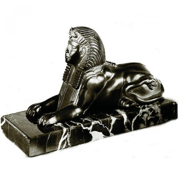 Figur Sphinx Von Gizeh Altes Ägypten Metalloptik