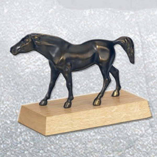 Elegante Figur Pferd Ross Galopp Reitsport Siegespokal Trophy