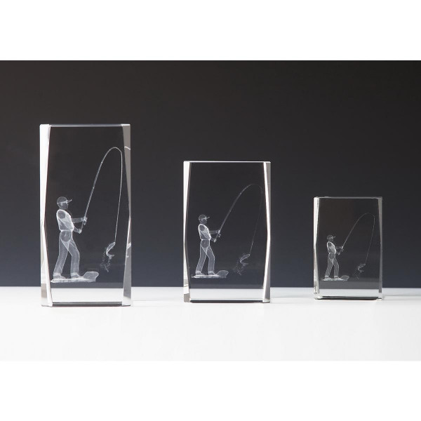 Quader 10x5x5cmKristallglas 3d-Angeln 100mm