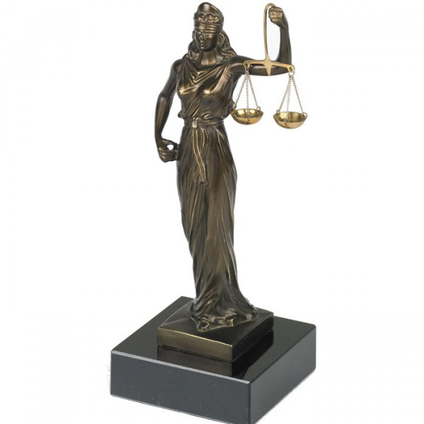 Aufwendige Figur Justitia Gerechtigkeit Altes Römisches Reich