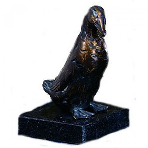 Figur Ente Wasservogel Edle Bronzeoptik Auszeichnung